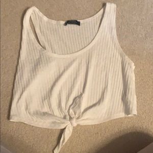 White cropped tank top